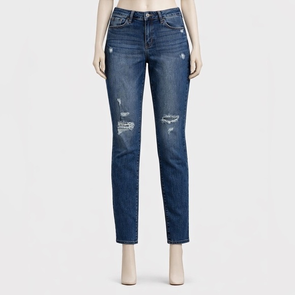 Old Navy Denim - OLD NAVY Mid-Rise Pop Icon Distressed Skinny Jeans Sz 6